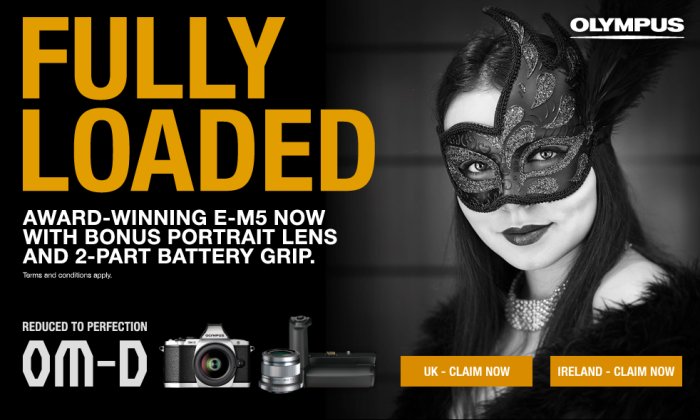 Free HLD-6 Battery Grip and M.Zuiko 45mm f/1.8 Prime Lens when you purchase an OMD EM5 with 12-50 Kit.